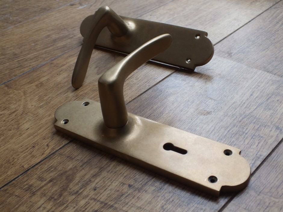 Aged Brass Door Handles
