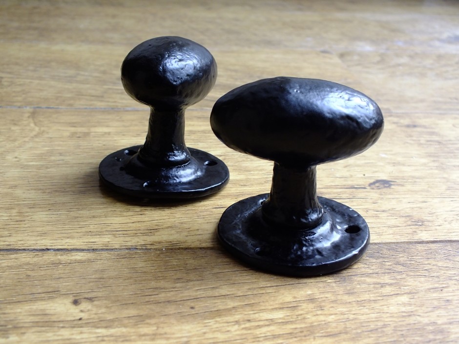 Antique Black Iron Door Knobs