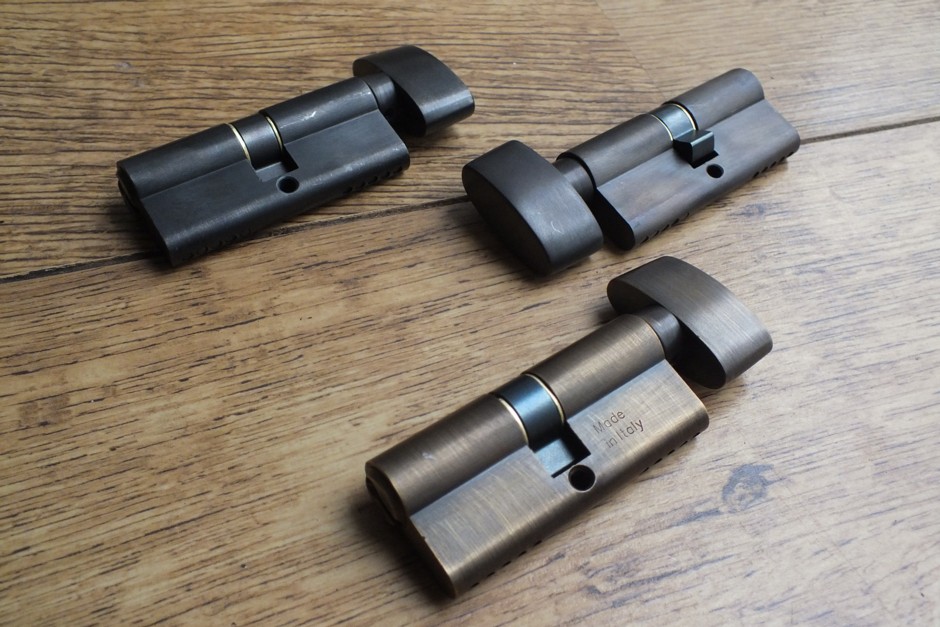 Antique Brass and Bronze Euro Cylinders