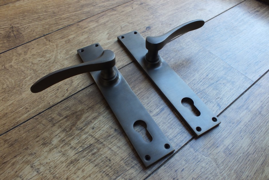Antique Brass Multipoint Handles - Vintage Door
