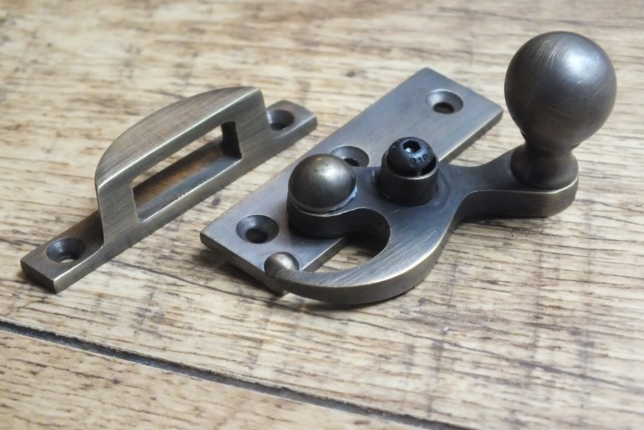 Antique Brass Sash Fastener