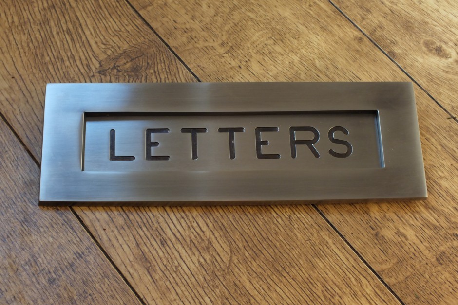 Antique Nickel Letterbox, Nickel Letterplates