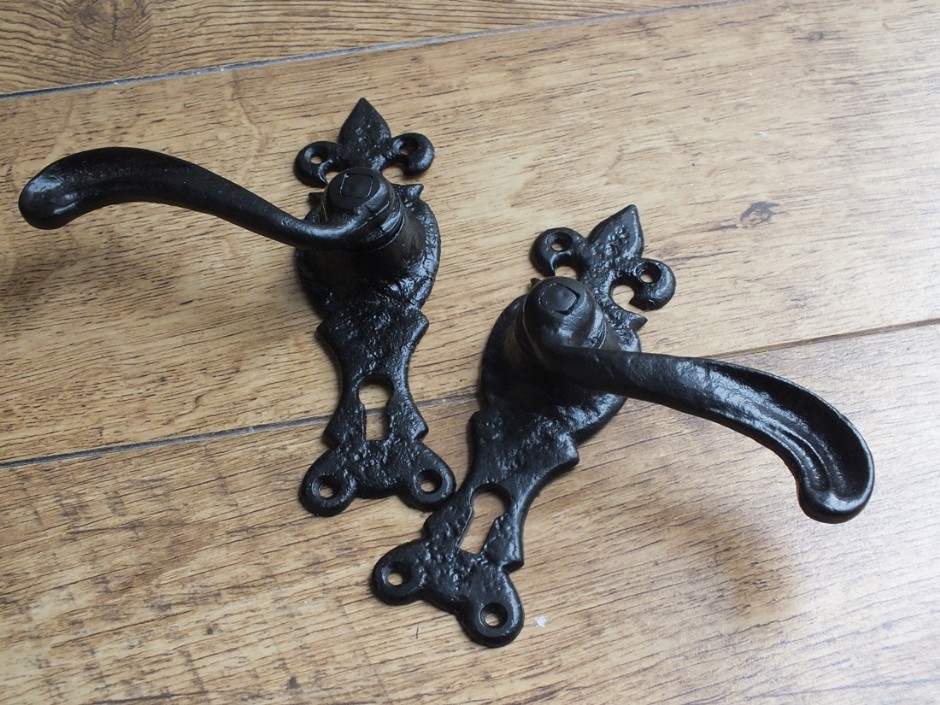 Antique Black Iron Door Handles