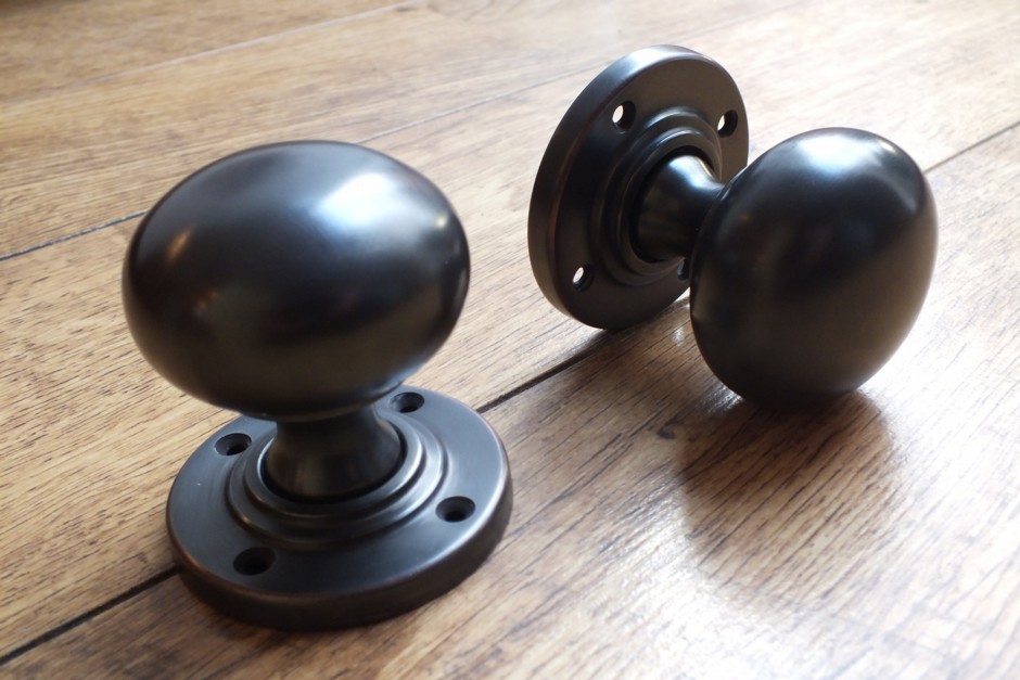 Matte Black Bronze Door Knob - Vintage Door Knob