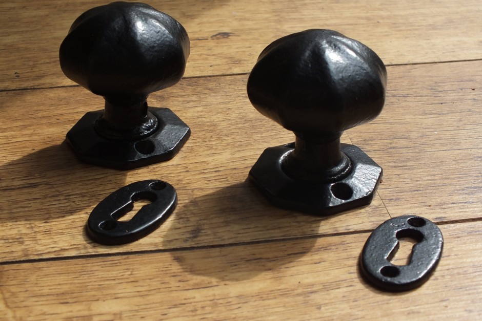Octagonal Wrought Iron Door Knobs