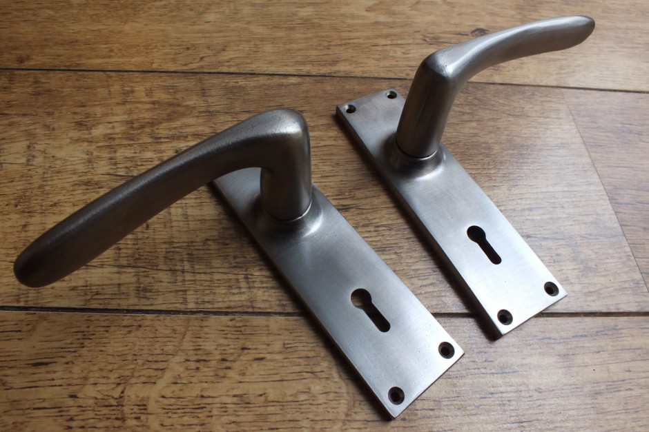 Pewter Door Handles - Distressed Antique Nickel