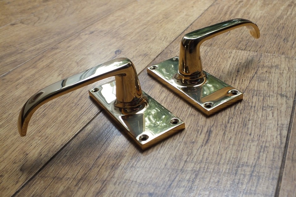 Polished Brass Door Handles