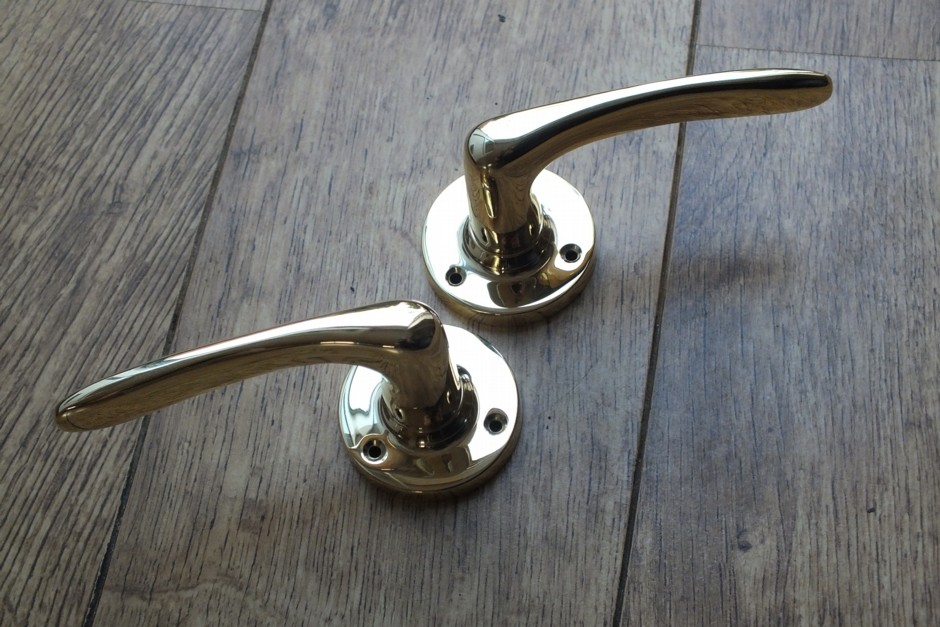 Polished Brass Door Handles