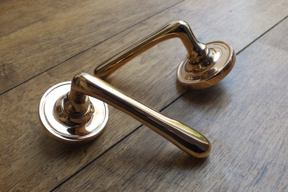 Polished Brass Door Handles
