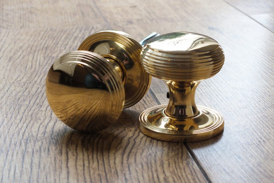 Polished Brass Door Knobs - Vintage Door Knobs