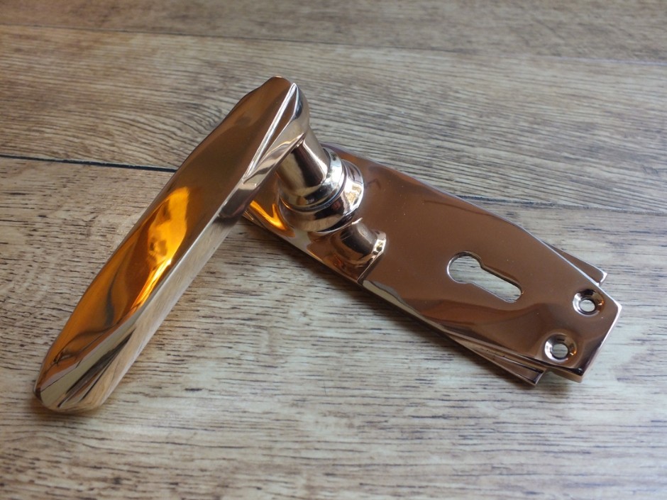 Polished Bronze Art Deco Handle