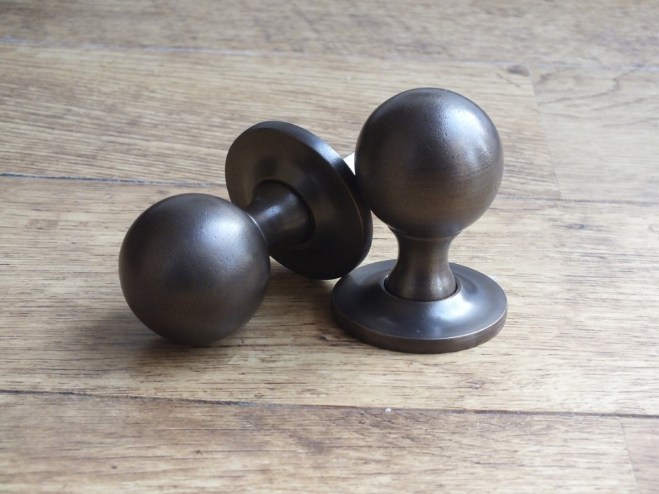 Rustic Antique Brass Ball Knob