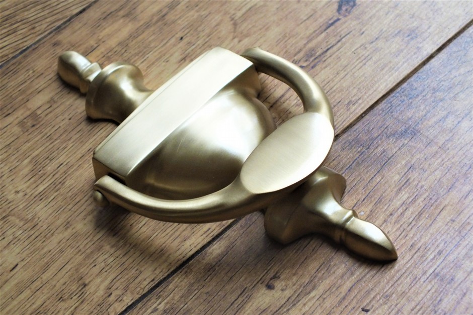 Satin Brass Door Knocker - Vintage Door Knockers