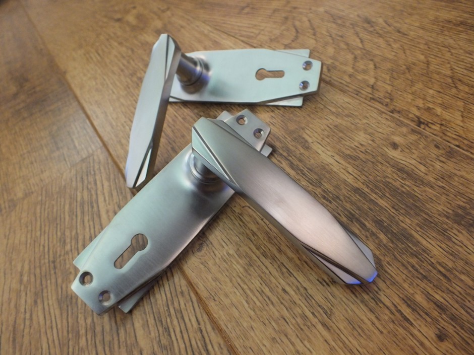 Satin Chrome Art Deco Handle