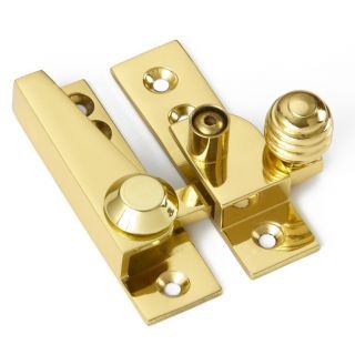 Locking Reeded Knob Sash Fastener