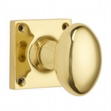 Oval Door Knob on Square Rose