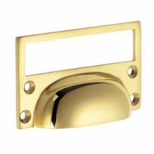 Cast Drawer Pull with Card Frame