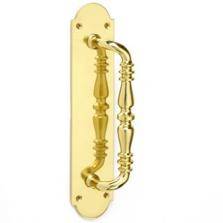 Ornate Pull Handle on Shaped Plate