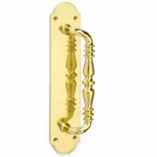 Ornate Pull Handle on Shaped Plate