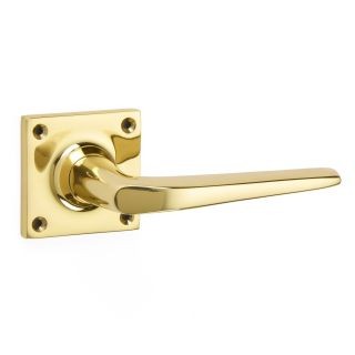 Brockton Lever on Square Rose Door Handle