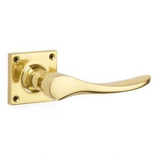 Cambridge Lever on Square Rose Door Handle