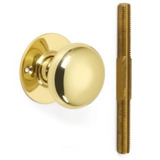 Door Knob on Threaded and Grooved Spindle