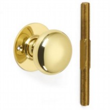 Rim Knob on Threaded and Grooved Spindle