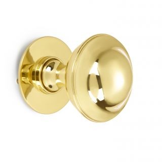 Plain Round Centre Door Knob with Small Rose