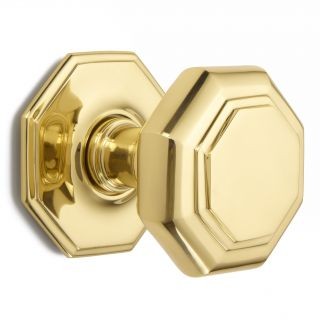 Flat Octagonal Centre Door Knob