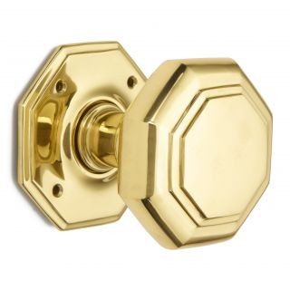 Large Flat Octagonal Door Knob