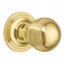 Reeded Ball Knob on Covered Rose