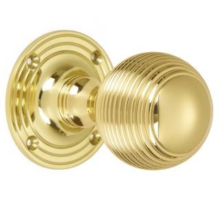 Large Reeded Ball Door Knob