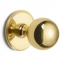 Ball Centre Door Knob on Round Rose