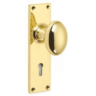 Oval Door Knob on Lock Backplate