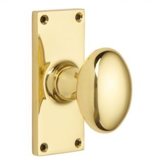 Oval Door Knob on Latch Backplate