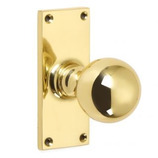 Ball Door Knob on Latch Backplate