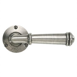 Durham Pewter Lever on Round Rose Door Handle