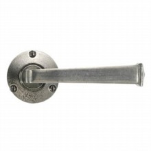 Allendale Pewter Lever on Round Rose Door Handle