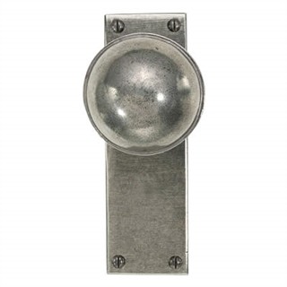 Beamish Pewter Door Knob on Latch Plate