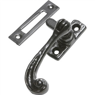 Reversible Antique Black Iron Casement Fastener