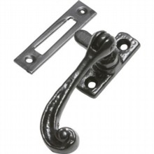 Reversible Antique Black Iron Casement Fastener