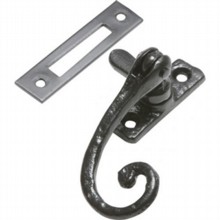 Reversible Antique Black Iron Casement Fastener