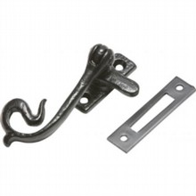 Reversible Antique Black Iron Casement Fastener