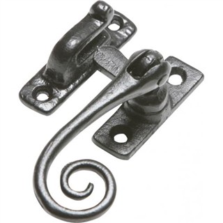 Antique Black Iron Casement Fastener
