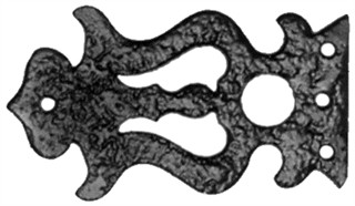 Antique Black Iron Hinge Front Set