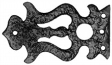 Antique Black Iron Hinge Front Set