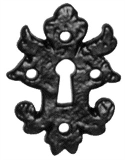 Antique Black Iron Escutcheon