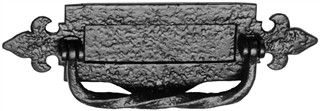 Antique Black Iron Postal Knocker