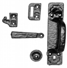 Antique Black Iron Thumb Latch