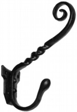 Antique Black Iron Hat and Coat Hook